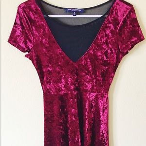 Maroon Velvet Dress (S)